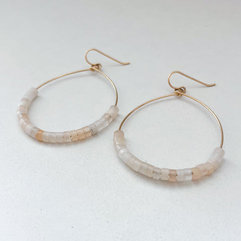 Red Aventurine Hoops