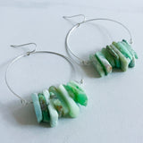 Chrysoprase Wire Hoops