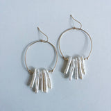 Pearl Wire Hoops