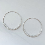 Rainbow Moonstone Hoops