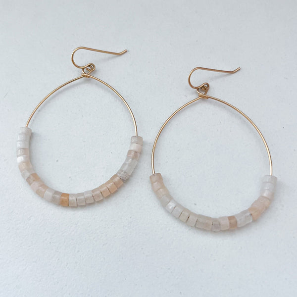 Red Aventurine Hoops