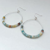 Amazonite Hoop Earrings