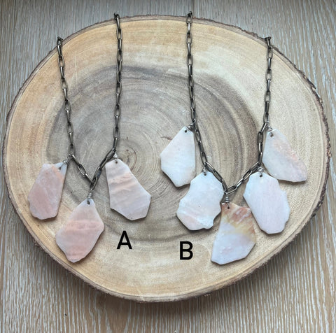 Rose Slab Necklace