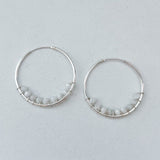 Rainbow Moonstone Hoops