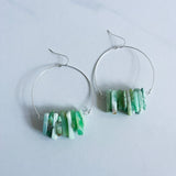 Chrysoprase Wire Hoops