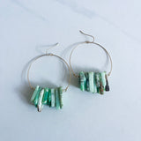 Chrysoprase Wire Hoops