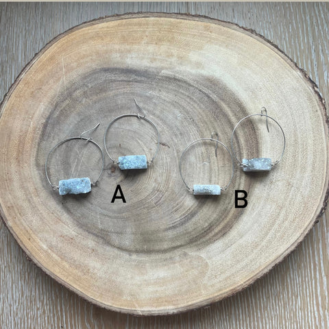 Druzy Hoops