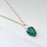 14k Gold Filled Chrysocolla Malachite Necklace