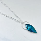 Sterling Silver and Chrysocolla Necklace