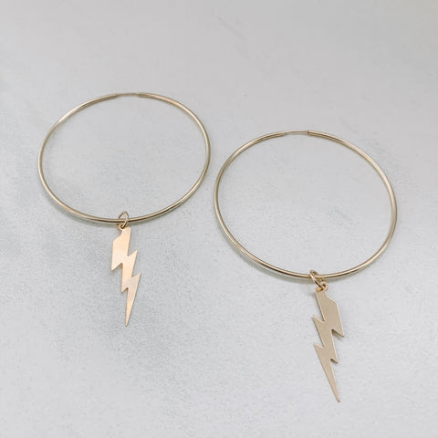 CHARMER HOOP: LIGHTENING BOLT
