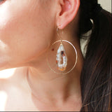 THE GEODE IN HOOP EARRING