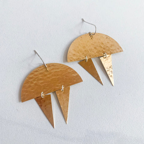 Half Moon and Double Spike Earring