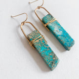 Fancy Turquoise Jasper Earrings