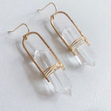 Fancy Clear Quartz Earrings