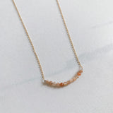Sunstone Bead Bar Necklace