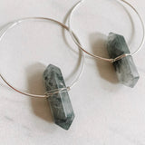 Smokey Quartz Statement Hoops