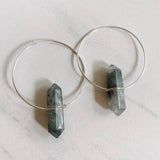 Smokey Quartz Statement Hoops