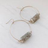 Druzy Wire Hoops