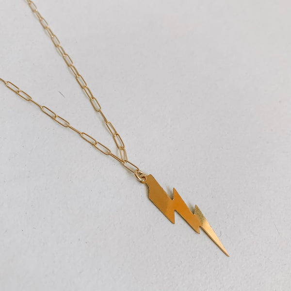 Elongated Bolt Necklace