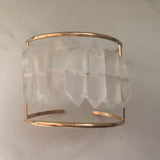 Clear Quartz Statement Cuff