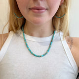 Micro Bead Hoops in Turquoise