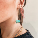 Blue Ocean Jasper V Drop Earrings
