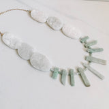 Scout Statement Necklace - Druzy and Jade