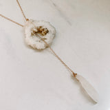 Stalactite Geode Lariat Necklace