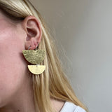 Double Half Moon Earring