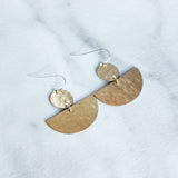 The Disc and Half Moon Earrings-M.Liz Jewelry