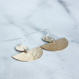 The Disc and Half Moon Earrings-M.Liz Jewelry