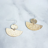 The Disc and Half Moon Earrings-M.Liz Jewelry