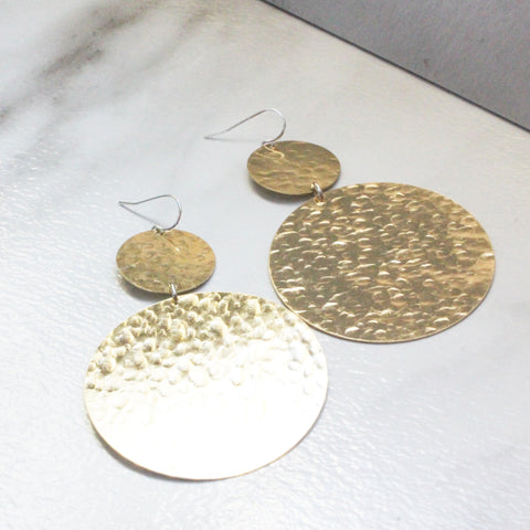 The Double Disc Earrings-M.Liz Jewelry