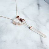 The Geode and Crystal Lariat Necklace-M.Liz Jewelry