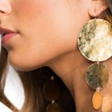 The Triple Disc Earrings-M.Liz Jewelry