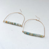 Amazonite Bar U Hoops