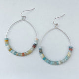 Amazonite Hoop Earrings