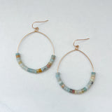 Amazonite Hoop Earrings