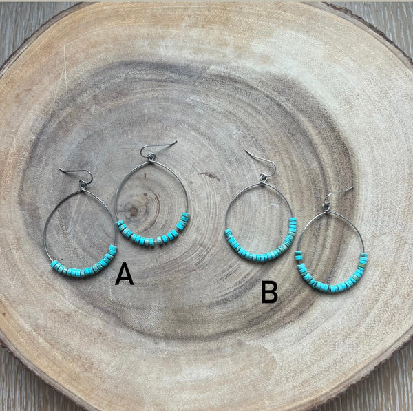 Turquoise Hoops