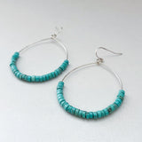 Turquoise Jasper Hoops