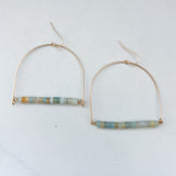 Amazonite Bar U Hoops