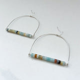 Amazonite Bar U Hoops