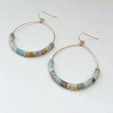 Amazonite Hoop Earrings