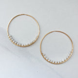 Rainbow Moonstone Hoops