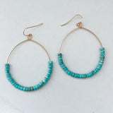 Turquoise Jasper Hoops