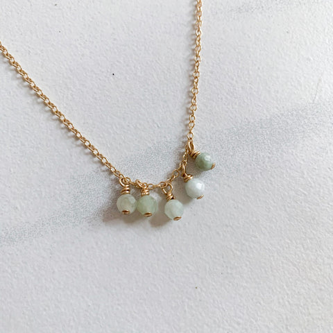 Jade 5 Bead Necklace