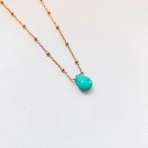 TEARDROP NECKLACE: TURQUOISE