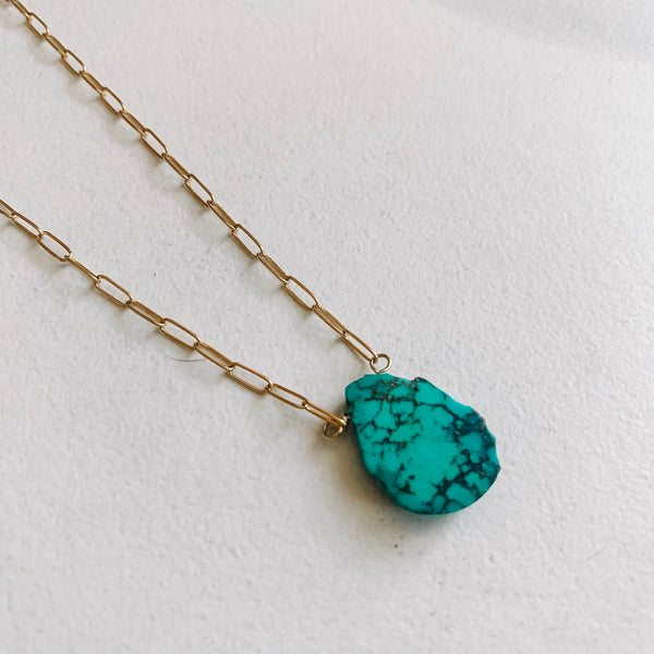 Turquoise Slab Necklace