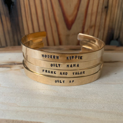 Stamped Brass Bracelets