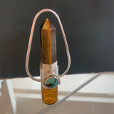 Tiger Eye and Turquoise Rollerball Necklace